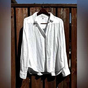Cloth & Stone Textured White Button-Down Size Large